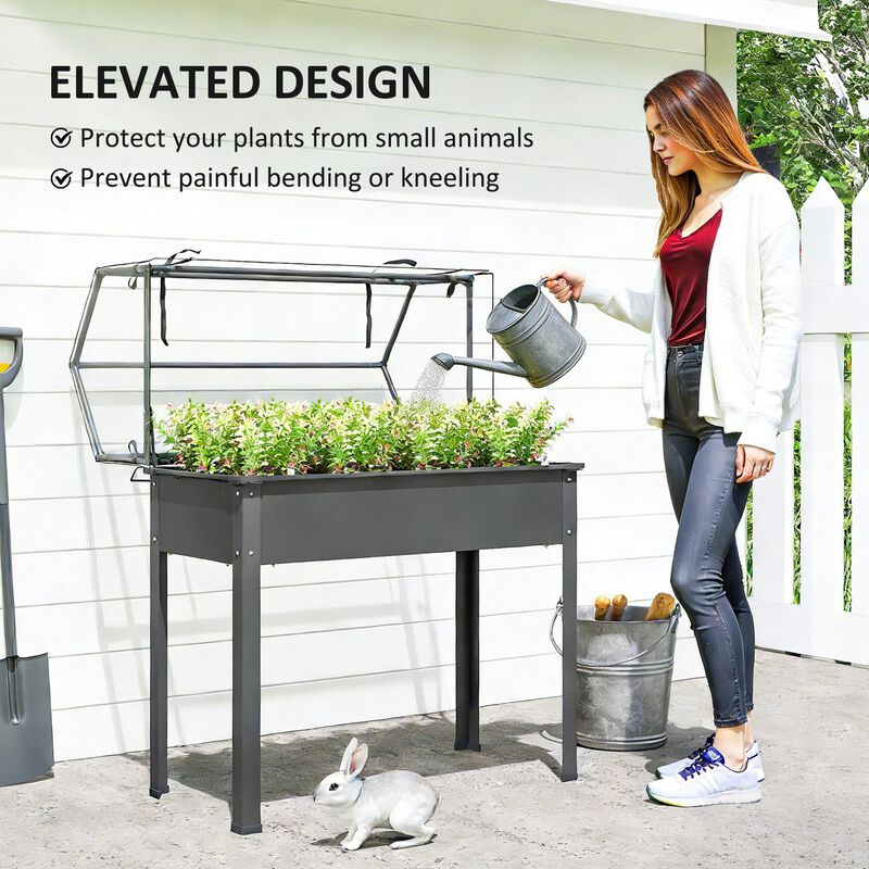 Hivvago Elevated Vegetable Planter with Drainage Hole image number 4