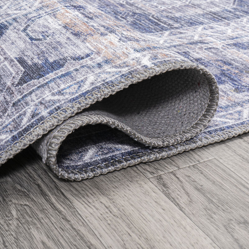 Alanya Ornate Medallion Machine-Washable Area Rug