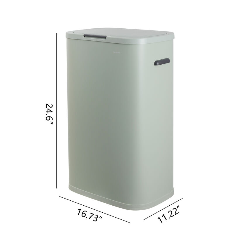 Tammi Kitchen 14.5-Gallon Slim Metal Push Button Trash Can