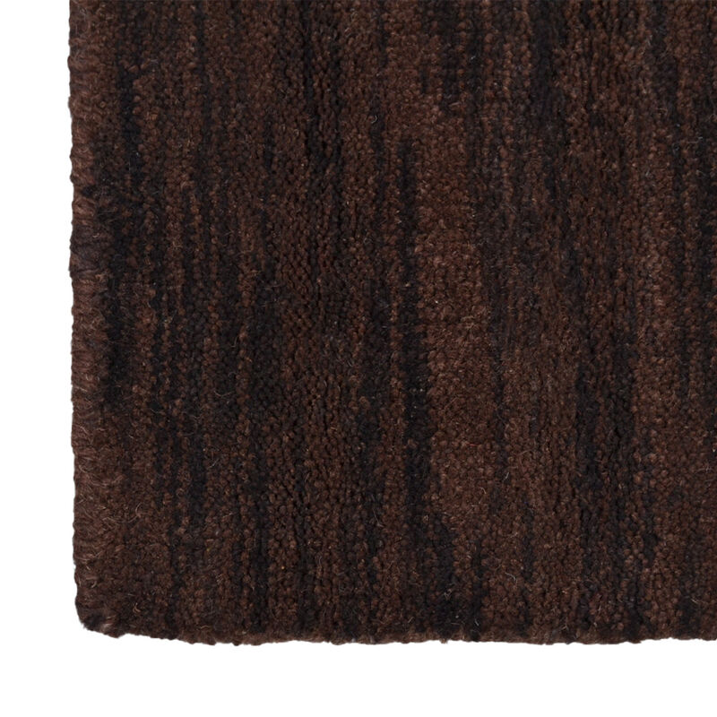 RUGSOTIC CARPETS HAND KNOTTED LOOM WOOL ECO-FRIENDLY AREA RUGS  - 6'x6', Square, Brown Color, Solid Plain Design, High Pile Thick Handmade Anti Skid Area Rugs for Living Room, Bed Room (L00111) image number 5
