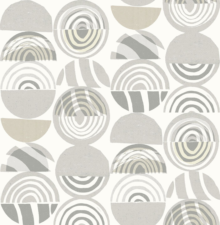 Mage Light Grey Mod Geometric Wallpaper