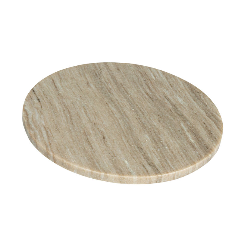 Elegant Marble Round Cheese Board, Beige image number 0