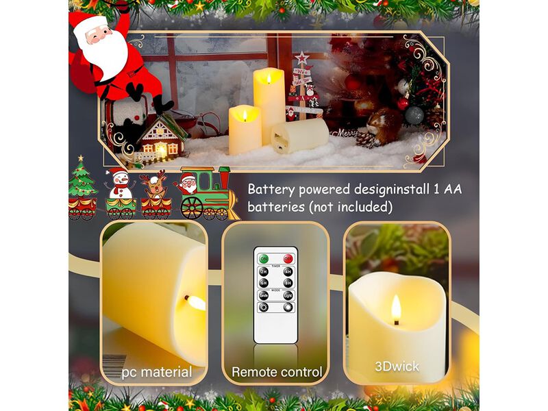 Flameless Candles, LED Candles,Plastics Realistic Candle image number 4