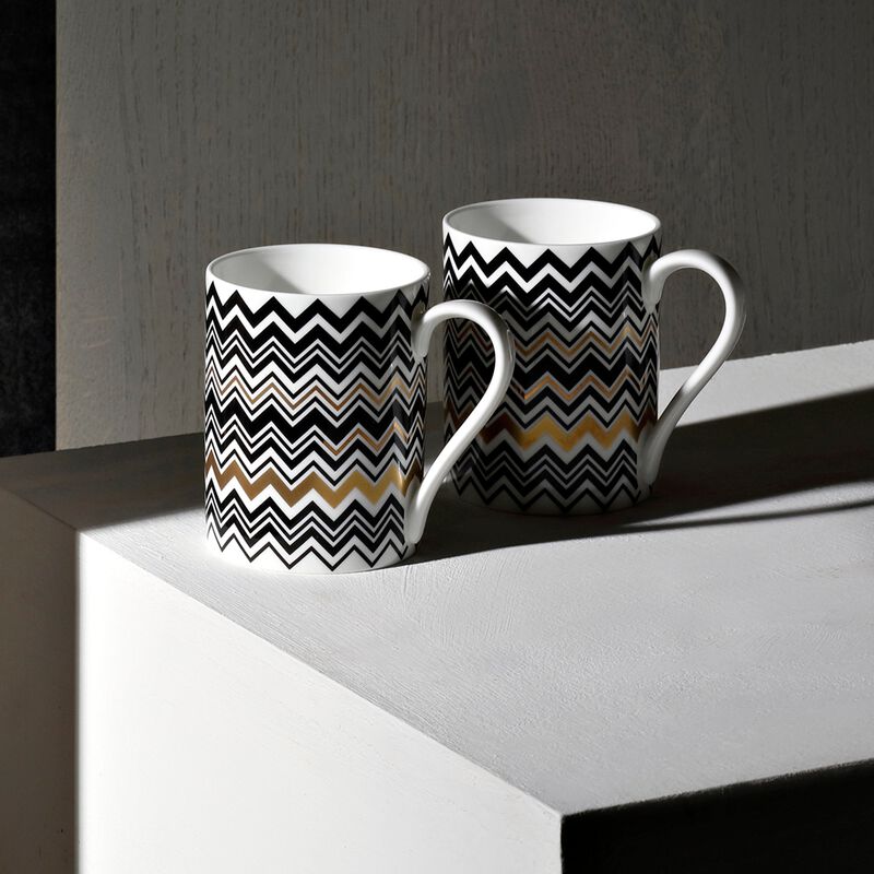Mug ZIG ZAG GOLD, diam. 3.35", H 3.86" image number 2
