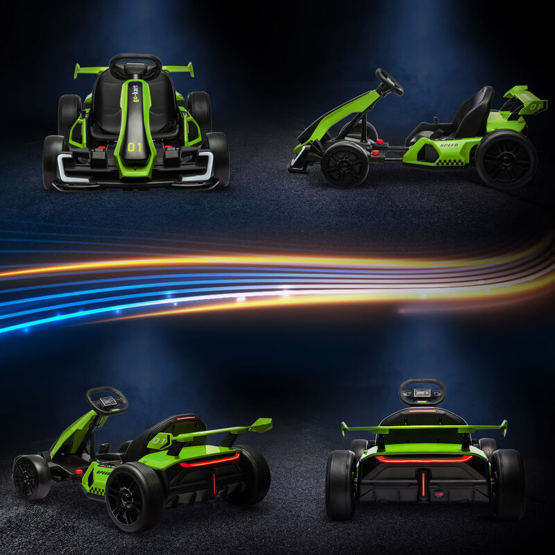 BreeBe 24V 7.5 MPH Electric Go Kart with Adjustable Seat, Slow Start image number 7