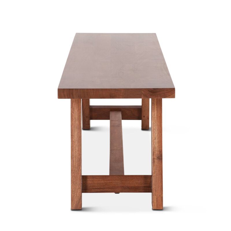 World Interiors Stavanger 80" Bench in Cinnamon Brown Finish image number 3