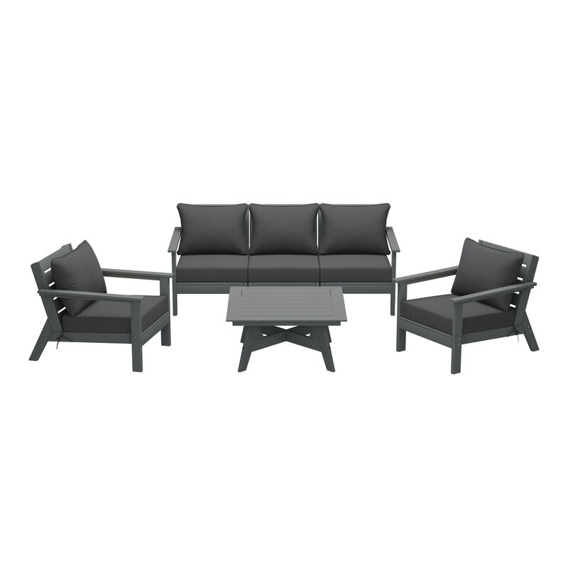 WestinTrends Outdoor 6-Piece Modular Sectional Patio Furniture Sofa Set image number 0