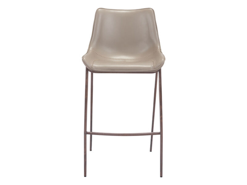 Magnus Barstool (Set of 2) Brown & Walnut