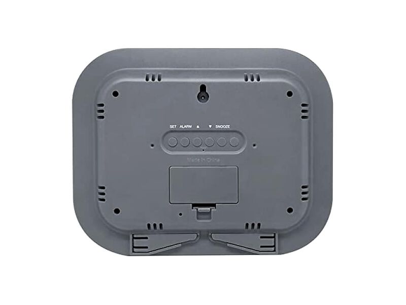 Westclox Digital Date Day Temperature Wall Clock Gray Battery Operated image number 3