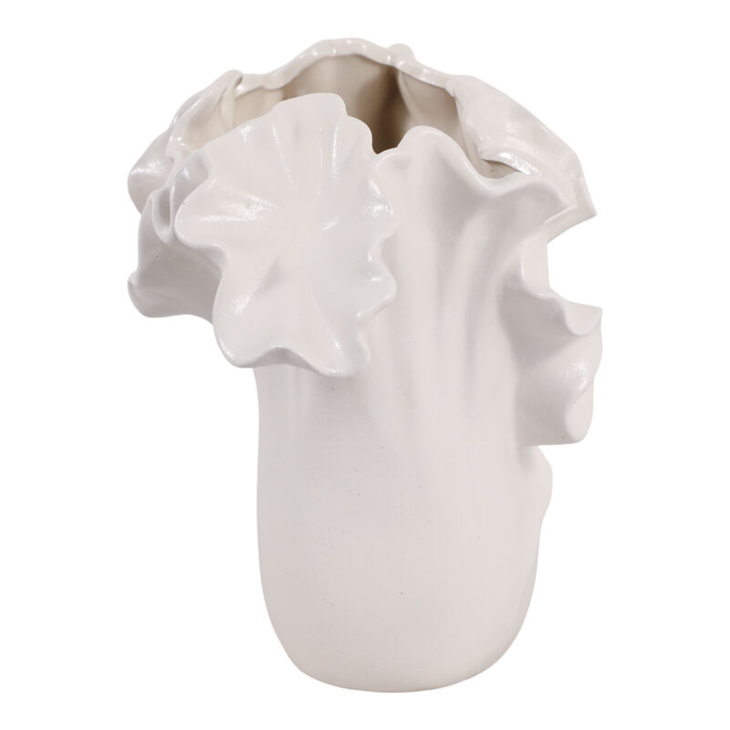 11x8" Flutter Vase, White image number 3