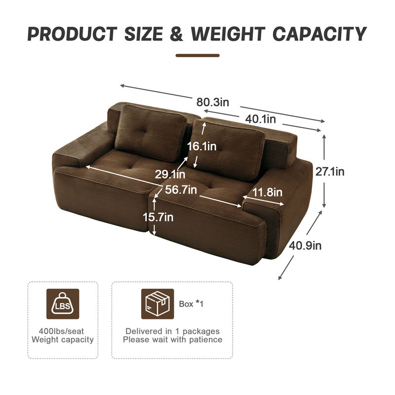 Numvin Modular Sectional Sofa image number 9