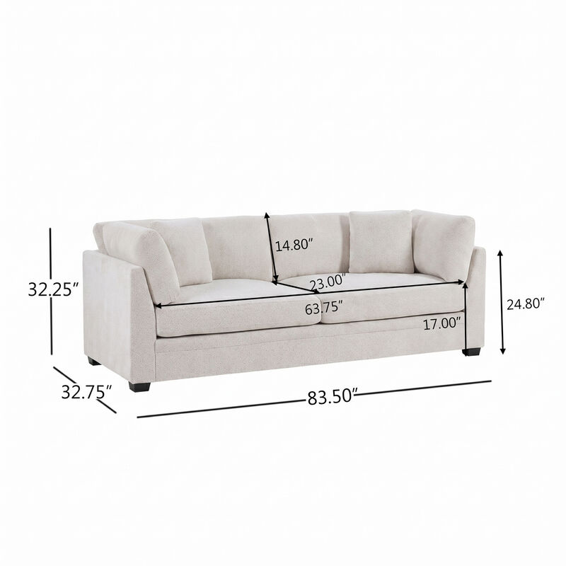 Zerv Modern Flared Arms Sofa image number 9