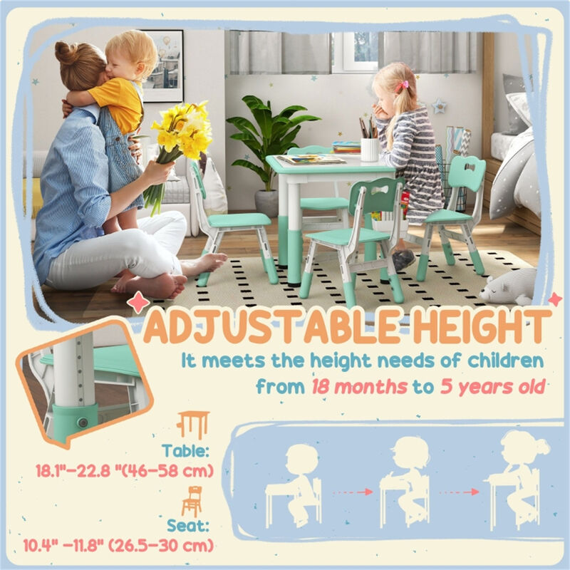 Kids' Table and Chair Set Sturdy & Stylish Furniture for Playroom, Study and Activity Time