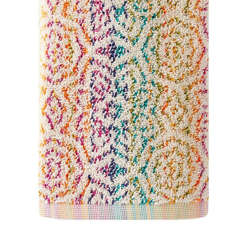 SKL Home Saturday Knight Ltd Rhapsody Bold Colors And An Intricate Pattern Reversible Hand Towel 16x26", Multi