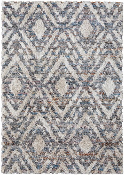 HomeRoots Geometric Power Loom Stain Resistant Area Rug