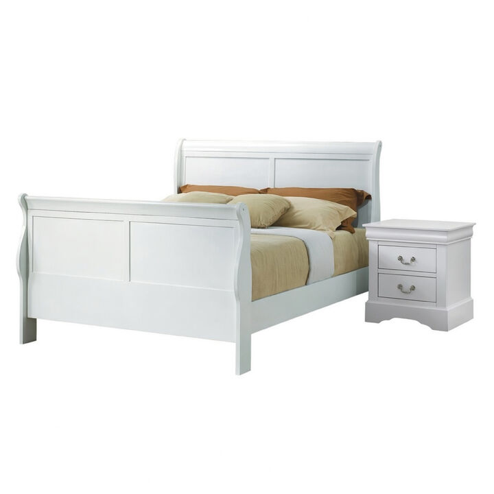 Queen Size Bedroom Set, Black Finish, 5-Piece Set with Bed, 2 Nightstands, Dresser and Mirror