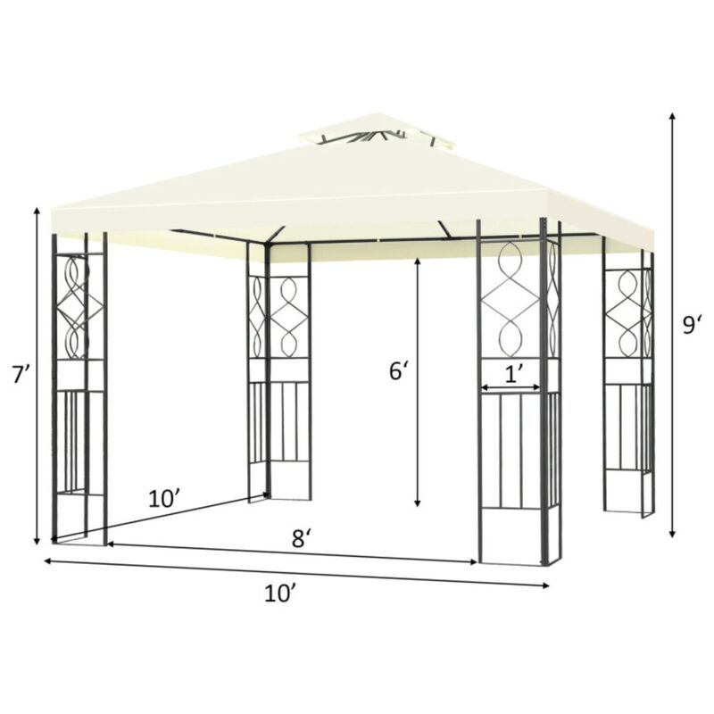 2 Tiers Patio Gazebo Canopy Tent