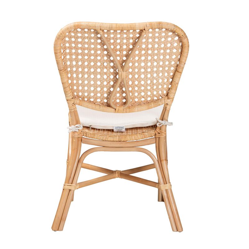 Baxton Studio Nadira Modern Bohemian Natural Brown Finished Rattan Dining Chair