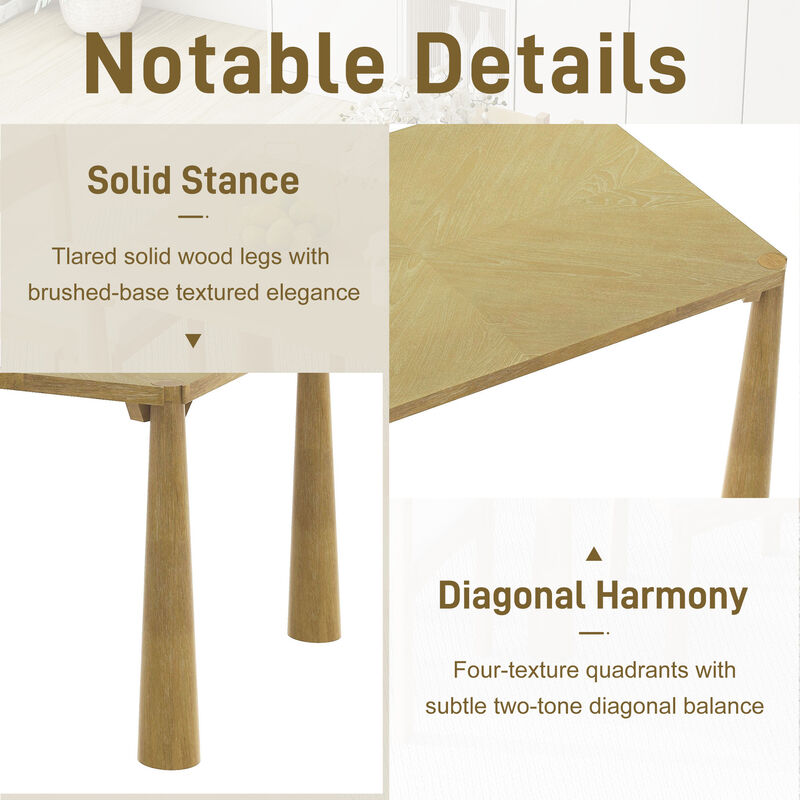 Merax 7-Piece Retro Dining Table Set for 6