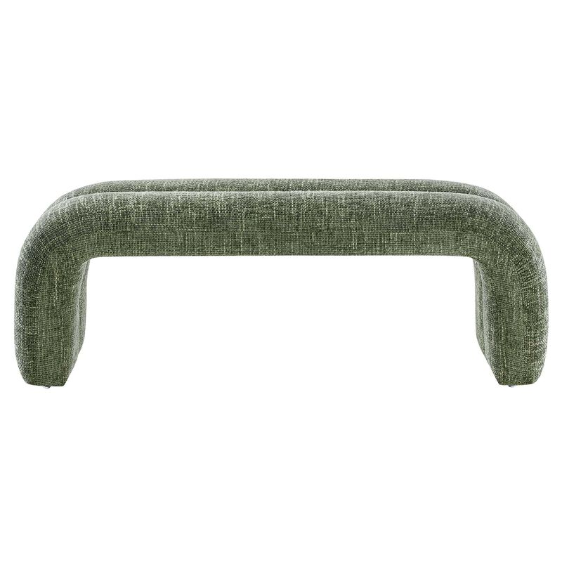 Modway EEI-6769-FRO Dax 50.5" Chenille Upholstered Accent Bench, Frost image number 7