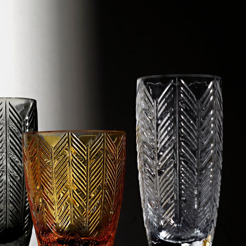 Champagne Glasses ZIG ZAG GLASS Transparent Set of 6, diam. 2.56", H 5.51" image number 2