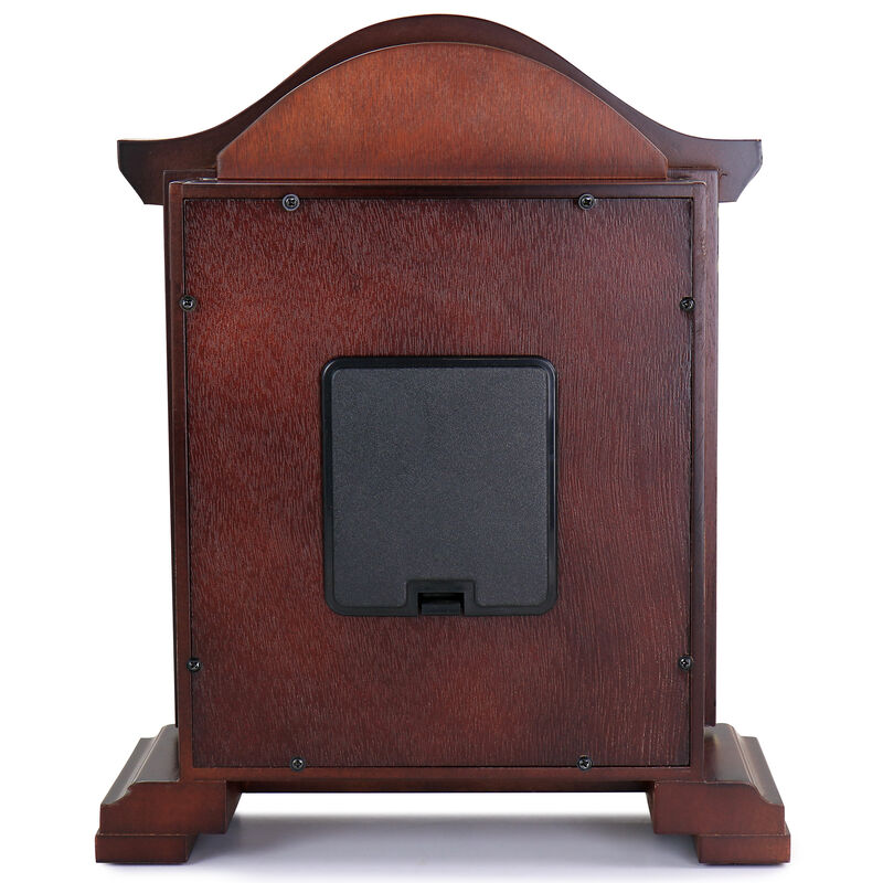 Bedford Clock Collection Redwood Mantel Clock with Chimes image number 3
