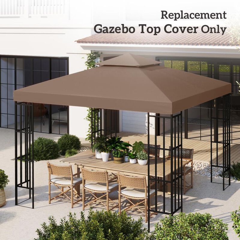 Hivvago 9.84' x 9.84' Gazebo Replacement Canopy Top Only image number 6