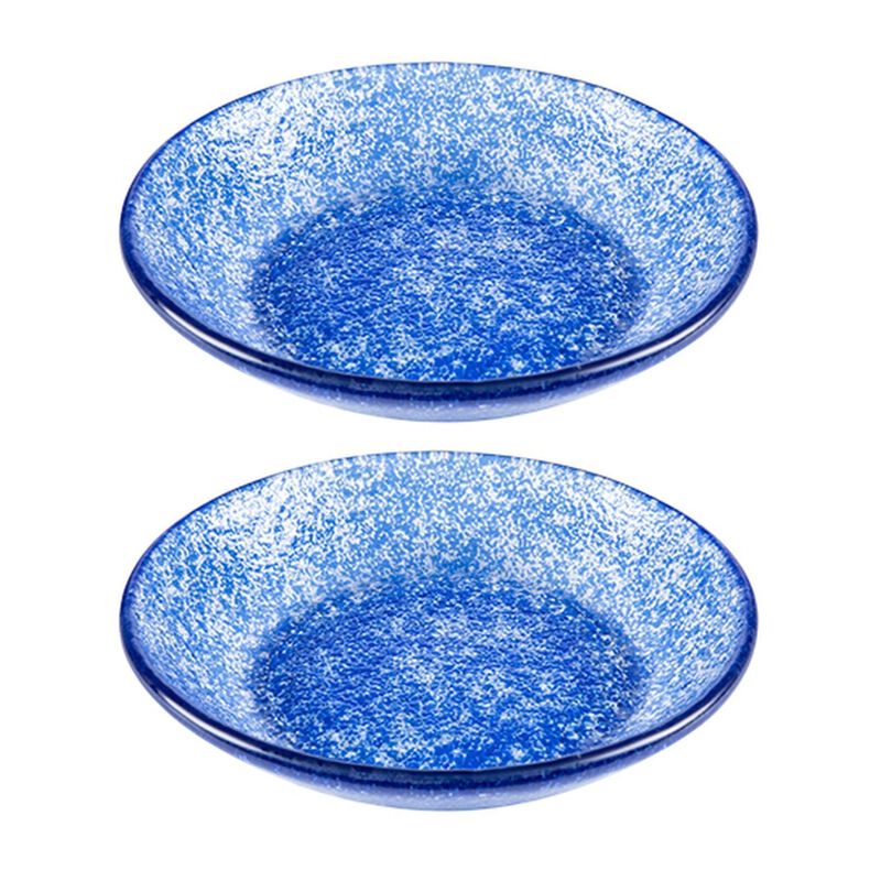Turgla Fusion Glass dia.5.5" h:1.25" 8 oz. Round Blue Glass Bowl (Set of 2) image number 0