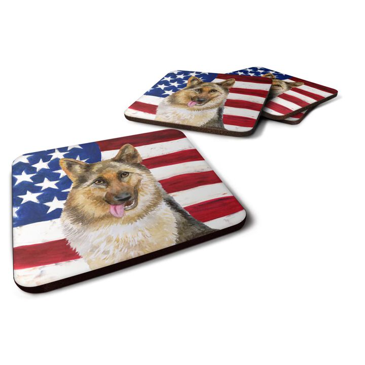 Caroline's Treasures German Shepherd Patriotic Decorative coasters, Multicolor