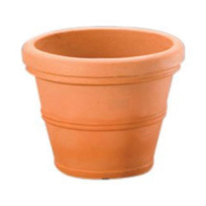 QuikFurn Weathered Terracotta 12-inch Diameter Round Planter in Poly Resin