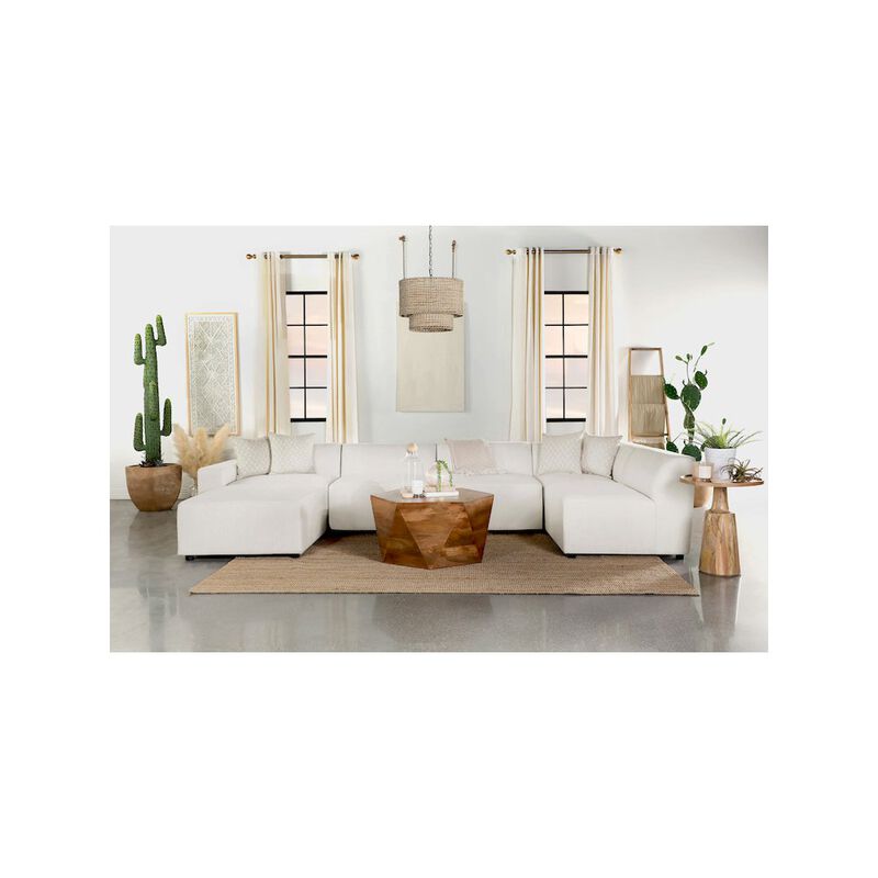 Coaster Co. of America Freddie 6-piece Upholstered Modular Sectional Sofa Pearl image number 2