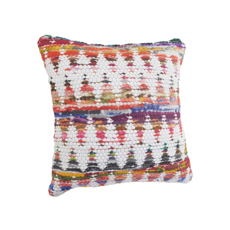 Durable Cotton Zippered Pillow with Geometric Design &ndash; Cozy Accent Cushion for Home Decor