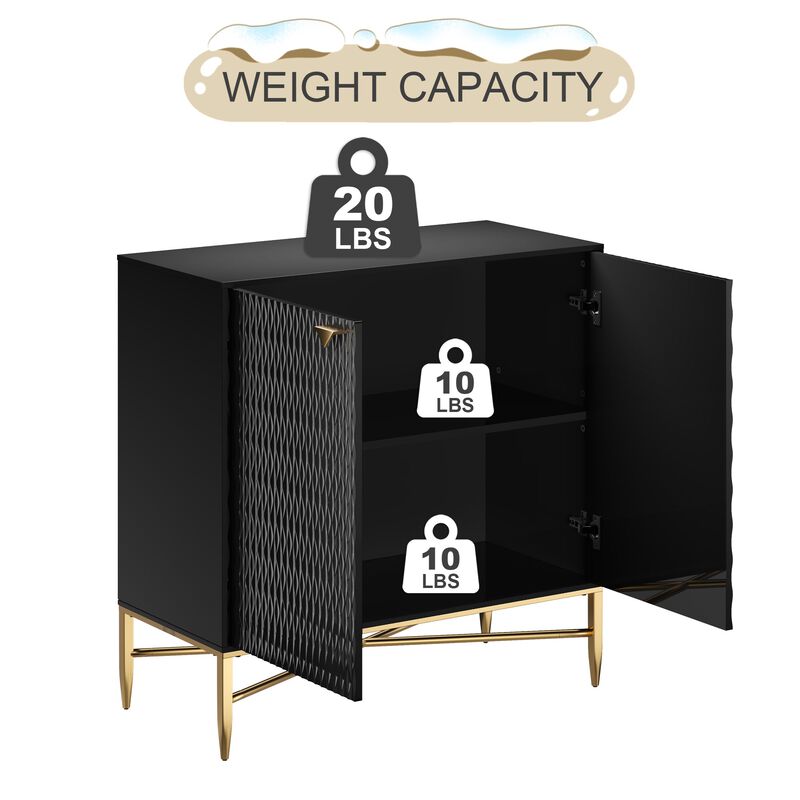 MONDAWE Multi-function 2 Door Locker Accent Cabinet Storage Cabinet With 2 Shelves