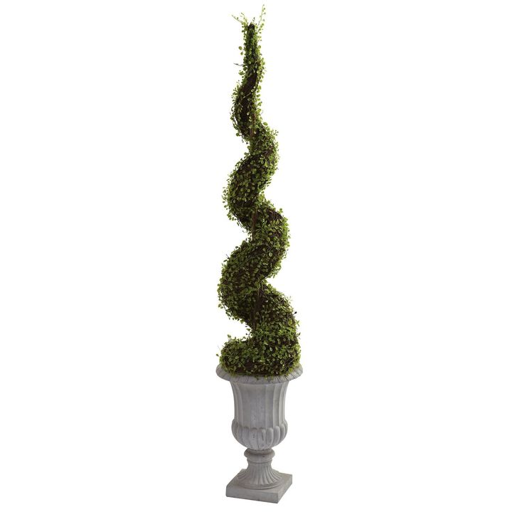 Nearly Natural Mohlenbechia Spiral Tree w/Decorative Urn