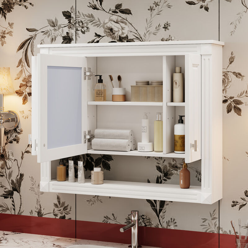ELEMENT ACE 35-Inch Wall Mounted Medicine Cabinet with Mirror and Adjustable Shelves image number 5