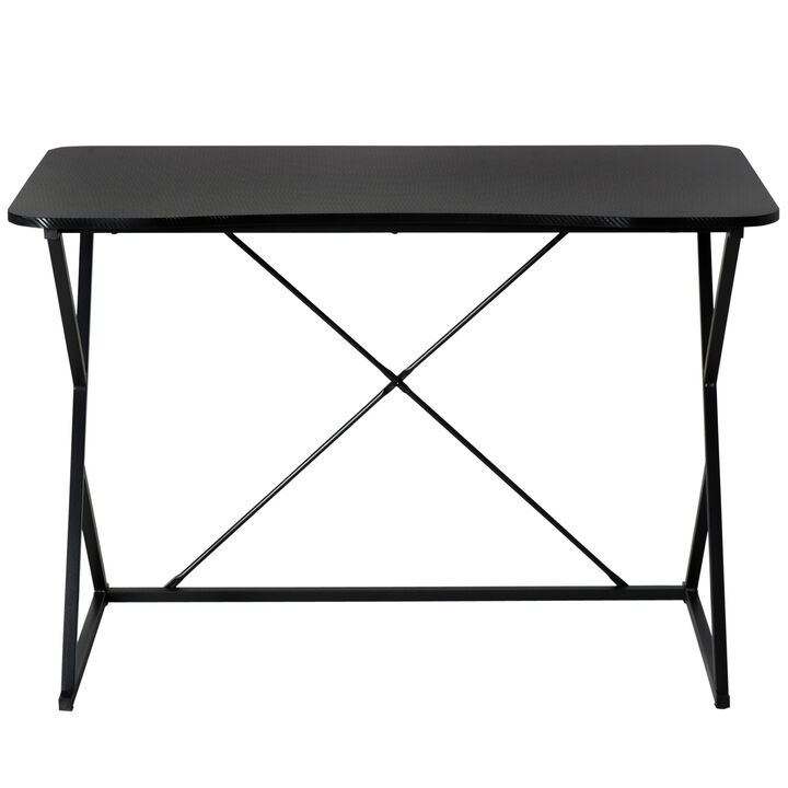 Carbon Fiber-Like Designed Writing Desk with Heavy 66 lb Support and Foot Pads