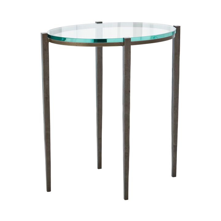 Petite Oval Accent Table- Silver