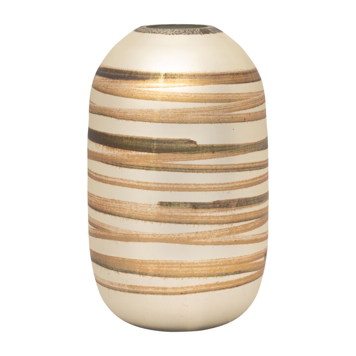 14" Antique Ring Vase, Gold