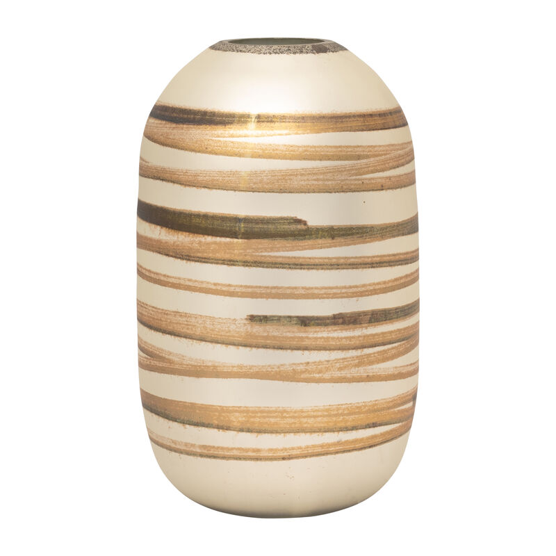 14" Antique Ring Vase, Gold image number 1