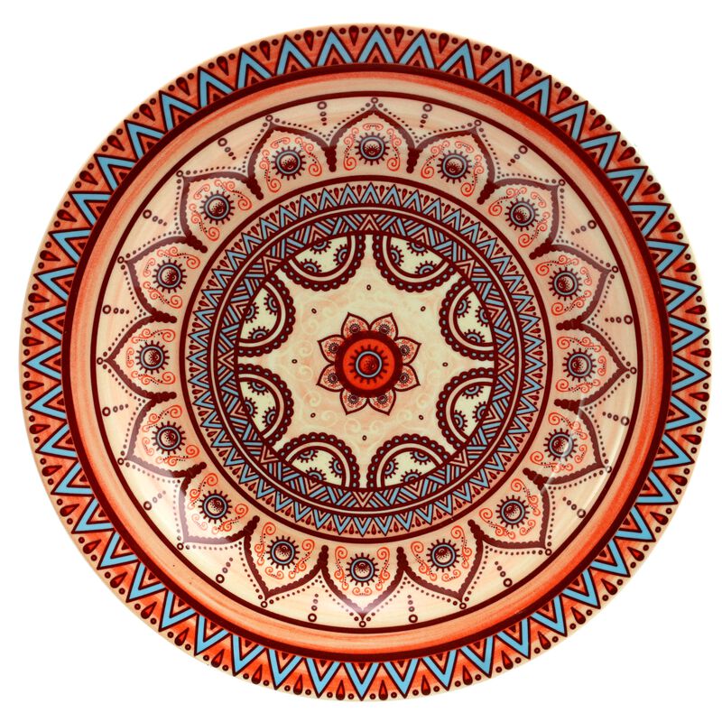 Elama Zen Rust Mozaik 16 Piece Dinnerware Set