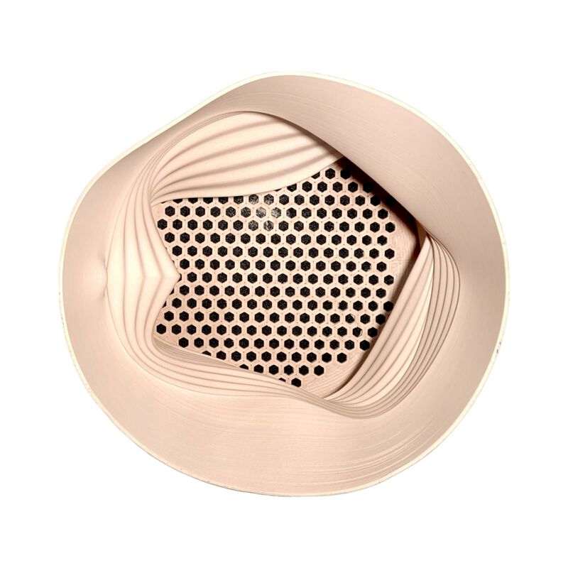 Brent MidCentury Modern Indoor Crushed Can Eco-Friendly 3D Printed Planter with Drainage