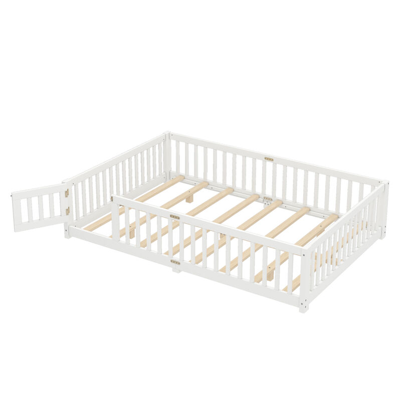 Merax Queen Size Kids Floor Bed &ndash; Safe, Versatile & Independence-Building Design image number 0