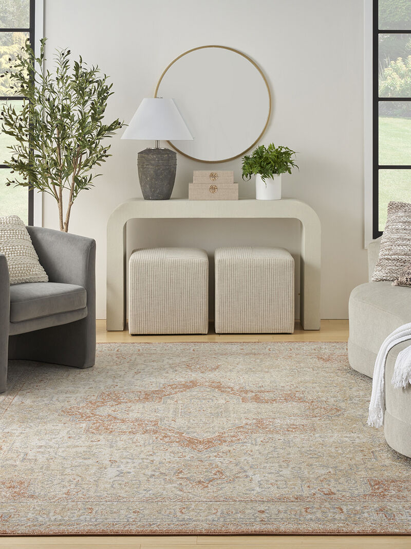 Nourison Essentials Persian NRE07 Beige/Rust 10' x 14' Rug