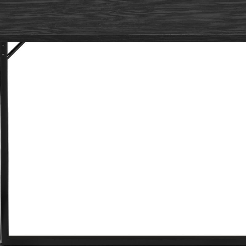 HomeRoots 32" Black Wood and Steel Folding Writing Desk image number 3