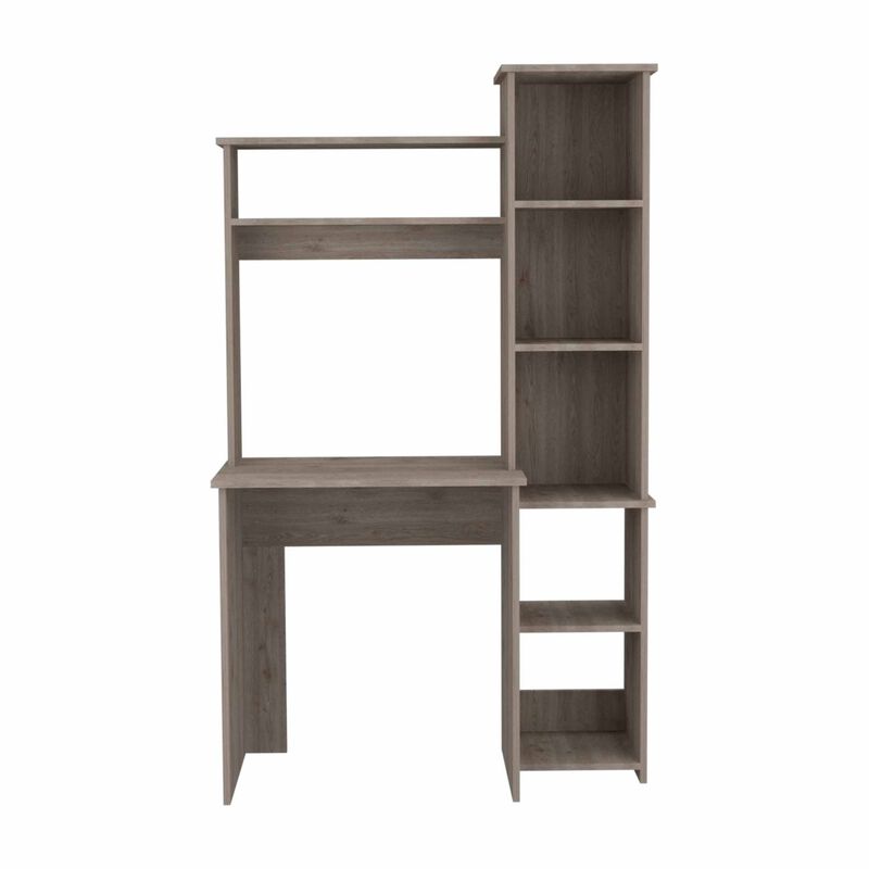 Streamdale Marston 6-Shelf Writing Desk With Built-In Bookcase image number 2