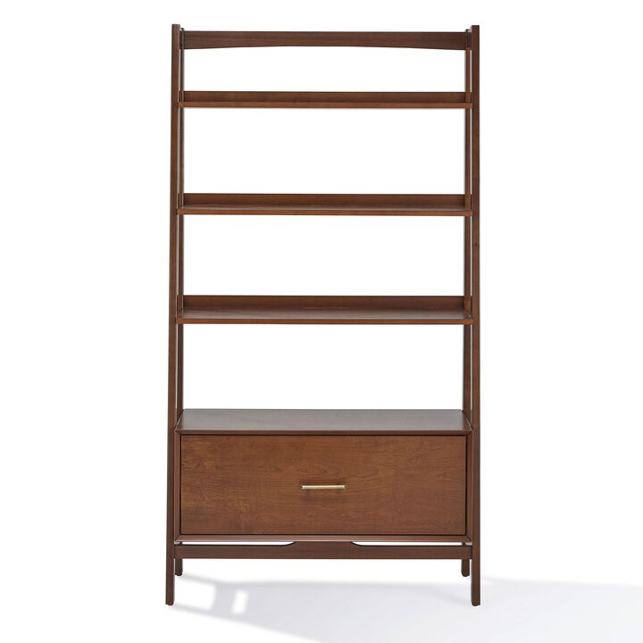 Crosley Furniture Landon Large Etagere Bookcase, Mahogany