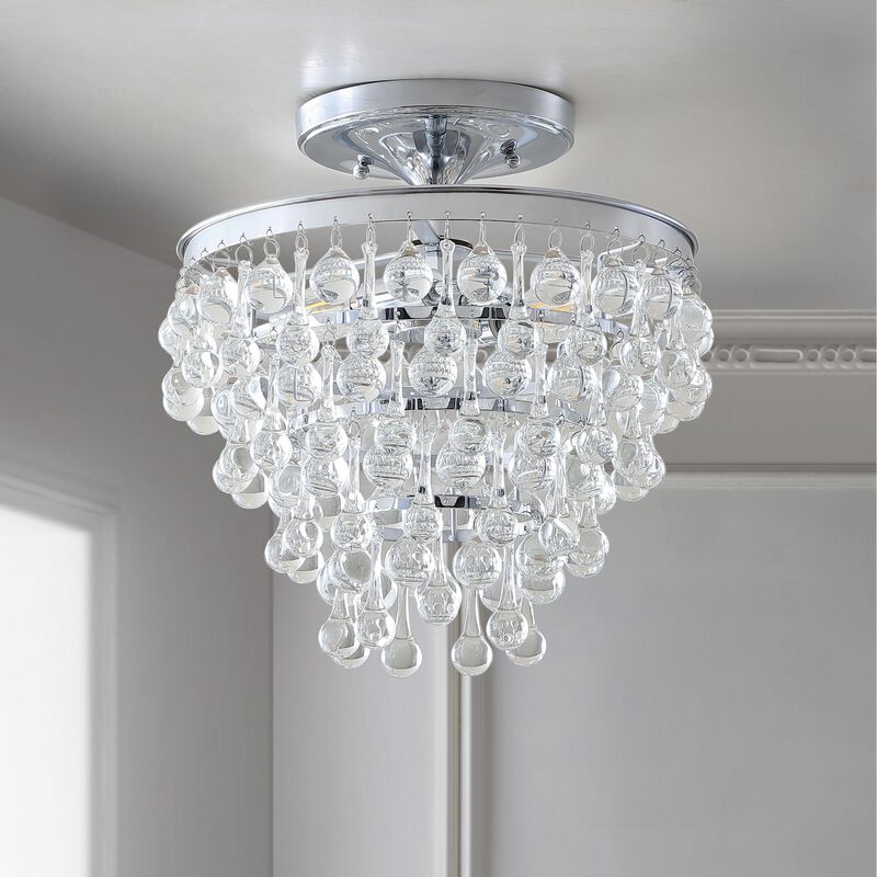 Toronto Metal/Crystal LED Flush Mount