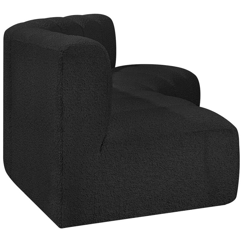 Meridian Furniture Arc Black Boucle Fabric Modular Sofa