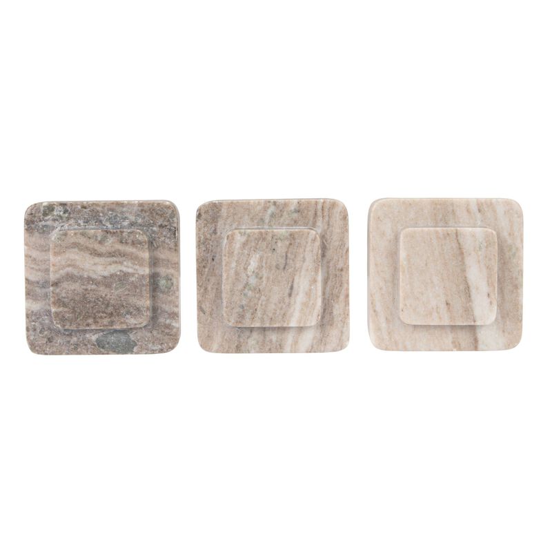 Heavy Duty Marble Bookends, Beige, Set of 2 image number 4