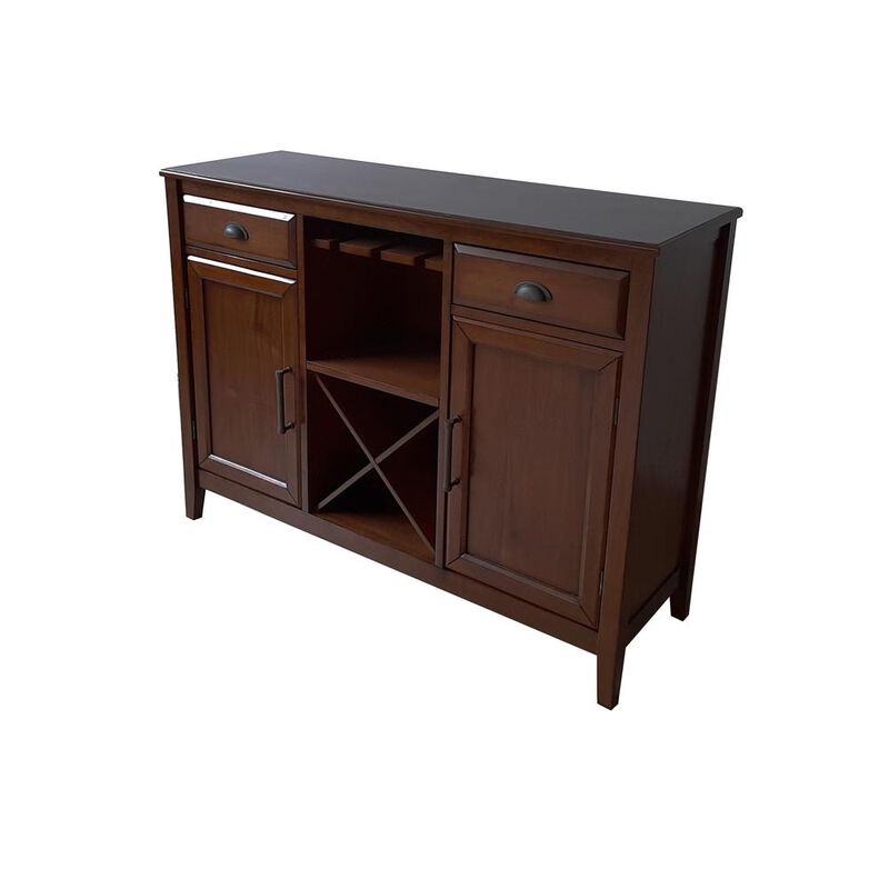 New Classic Furniture Furniture Bixby Traditional Solid Wood Server in Brown